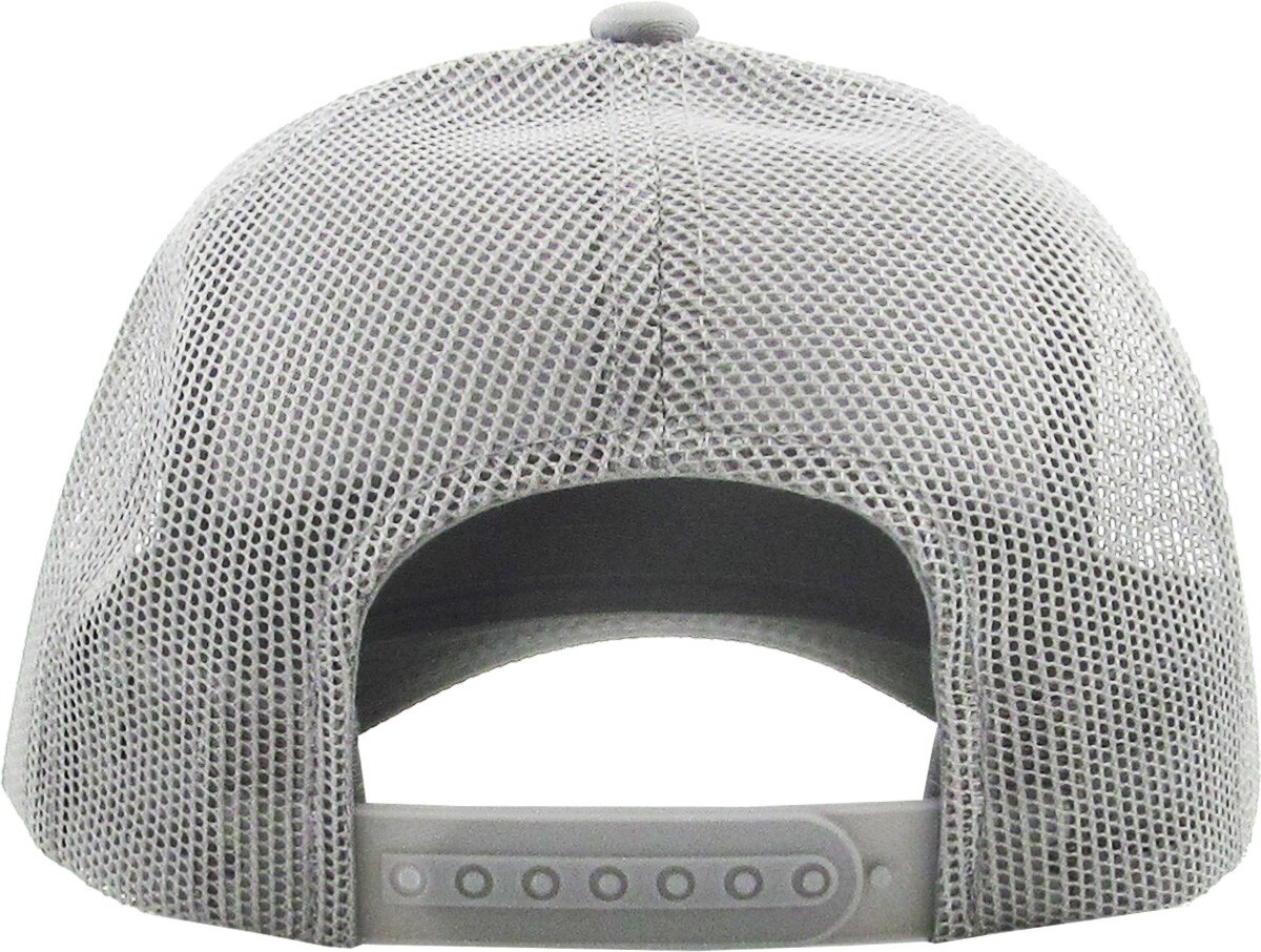 Light Gray Classic 6 Panel Trucker Mesh Snapback Back View